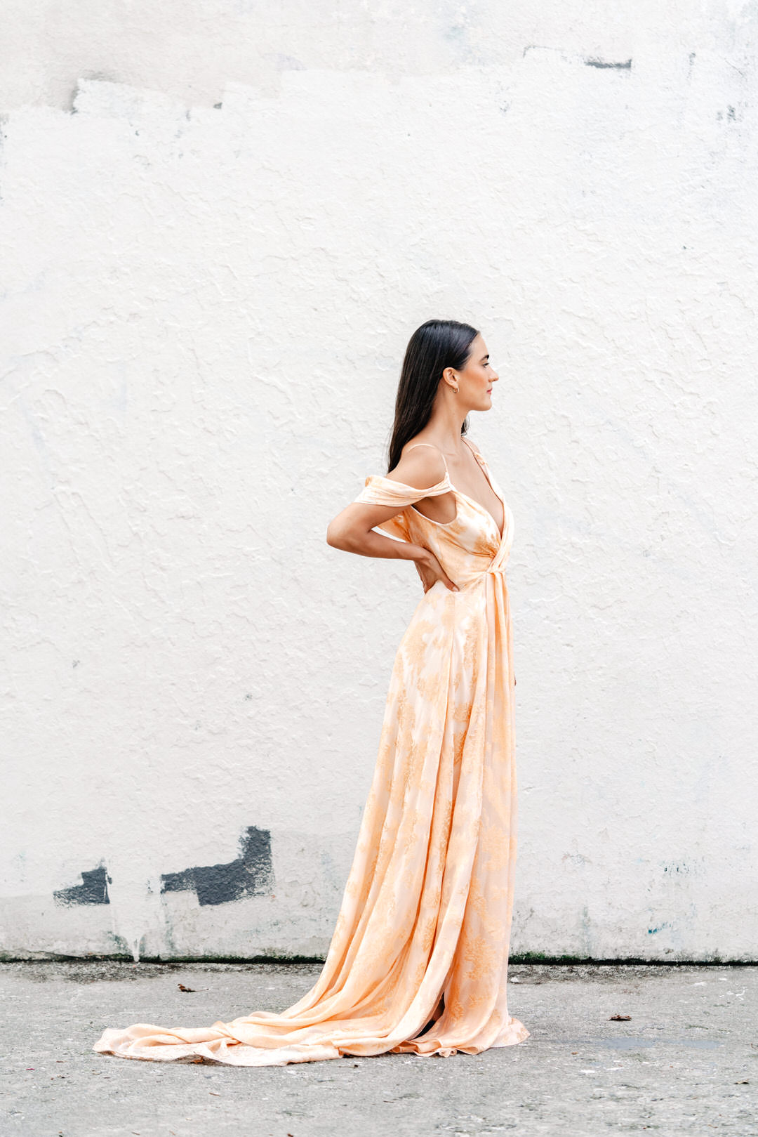 model wearing loulette bridal and pre dame makeup